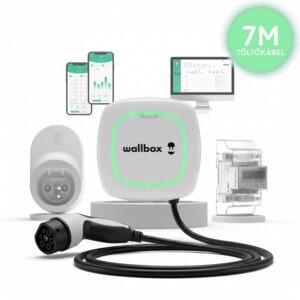 Wallbox Pulsar Plus 22kW + POWER BOOST + Kábel Dock – Fehér - 7m - Type 2